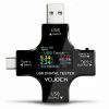 YOJOCK USB C Power Meter Digital Multitester Black-6