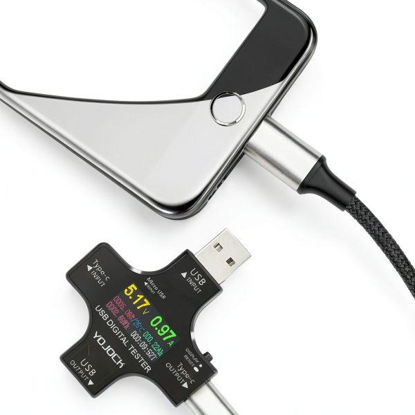 YOJOCK USB C Power Meter Digital Multitester Black-7