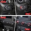 Jeep AC Knob Cover AuTK Aluminum Trim Red-4