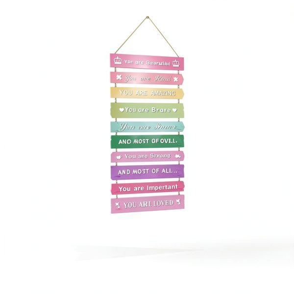 Pink Wooden Wall Decor for Girls by JEVUVU Home-4