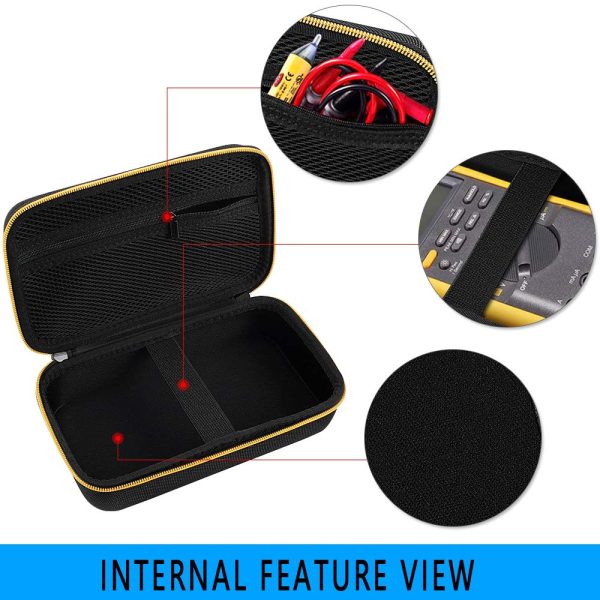 Fluke 87V Multimeter Case Black+Yellow Pocket COMECASE-2