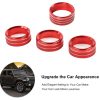 Jeep AC Knob Cover AuTK Aluminum Trim Red-7