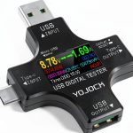 YOJOCK USB C Power Meter Digital Multitester Black-0