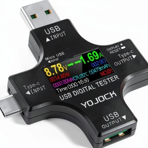 YOJOCK USB C Power Meter Digital Multitester Black-0