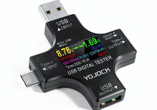 YOJOCK USB C Power Meter Digital Multitester Black-0