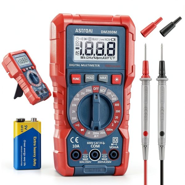 AstroAI DM200M Multimeter Black Pocket Digital-0