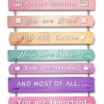 Pink Wooden Wall Decor for Girls by JEVUVU Home-0