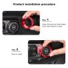 Jeep AC Knob Cover AuTK Aluminum Trim Red-5