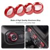 Jeep AC Knob Cover AuTK Aluminum Trim Red-6