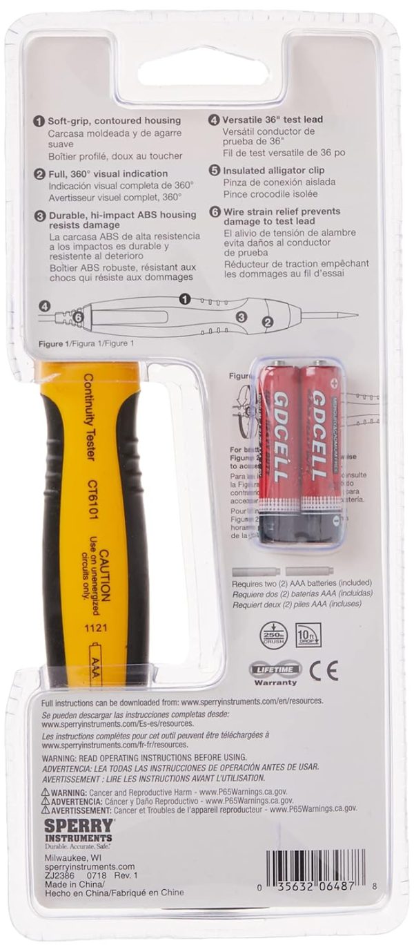 Gardner Bender 2‑Function Continuity Tester Yellow-4