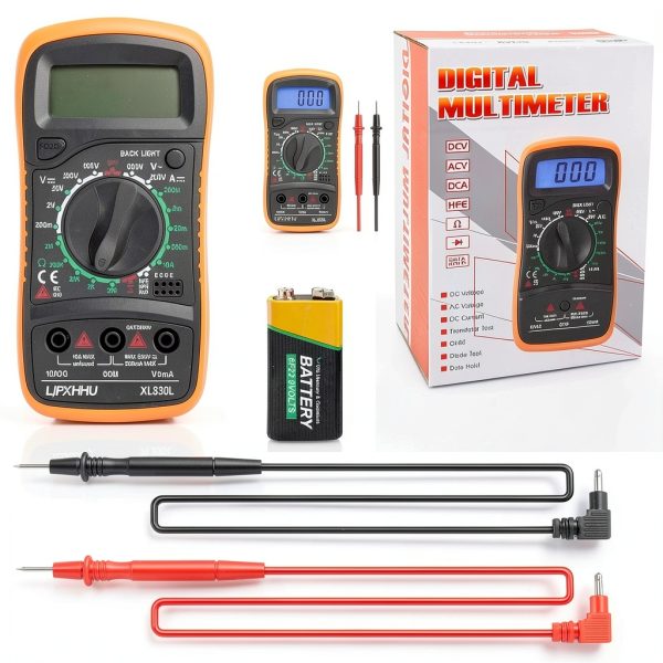 LJPXHHU Compact Multimeter Orange Black-6