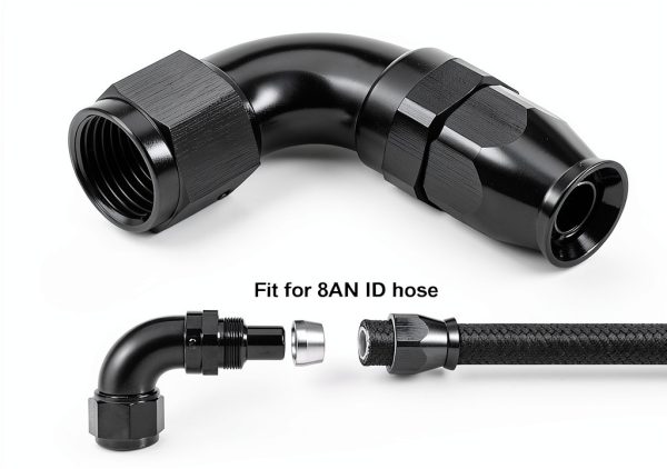 8AN 90Degree Fuel Fitting EVIL ENERGY Aluminum-3