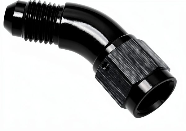 Podavelle AN4 45 Degree Swivel Fuel Adapter Black Aluminum 4AN-1