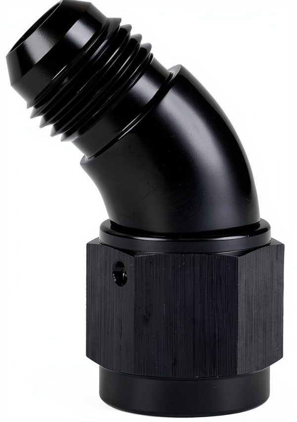 AN6 Swivel Adapter Podavelle Black 45 to 90 Degree Aluminum Fitting-4