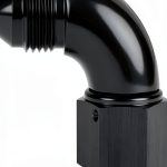 AN10 90 Degree Swivel Fuel Adapter Black 45 Degree Podavelle Aluminum-0