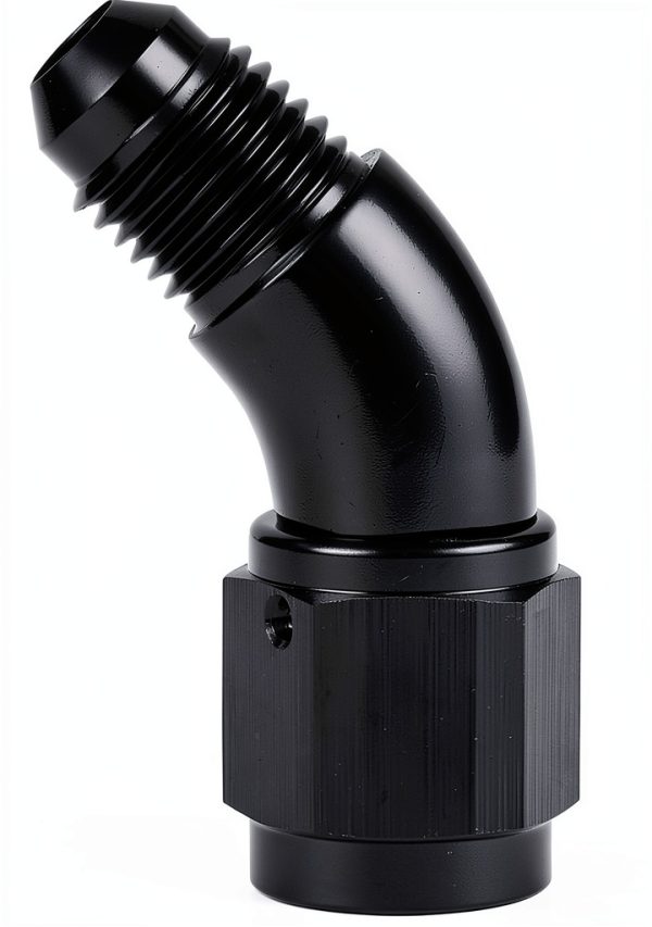 Podavelle AN4 45 Degree Swivel Fuel Adapter Black Aluminum 4AN-4