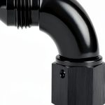 AN6 Swivel Fuel Adapter by Podavelle 90 Degree Black Aluminum 6AN-0