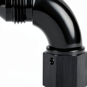 AN6 Swivel Fuel Adapter by Podavelle 90 Degree Black Aluminum 6AN-0