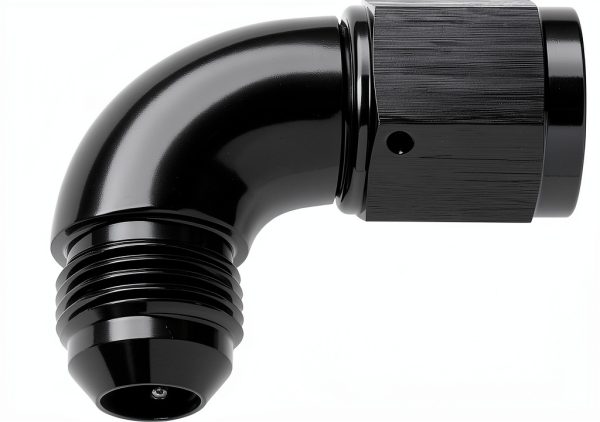 Podavelle AN8 Swivel Fuel Adapter 90 Degree Black Aluminum 4AN-16UNF-2