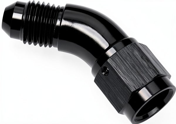 Podavelle AN4 45 Degree Swivel Fuel Adapter Black Aluminum 4AN-3
