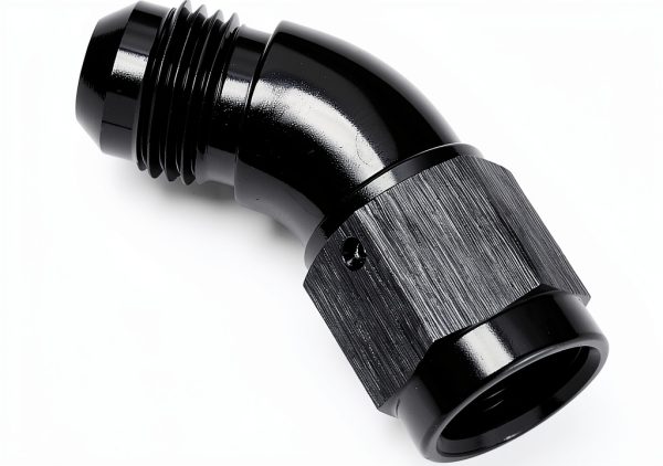 AN6 Swivel Adapter Podavelle Black 45 to 90 Degree Aluminum Fitting-3