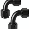 EVIL ENERGY AN12 90 Degree Aluminum Fuel Fitting Union 2-Piece Set-0