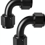 EVIL ENERGY AN12 90 Degree Aluminum Fuel Fitting Union 2-Piece Set-0