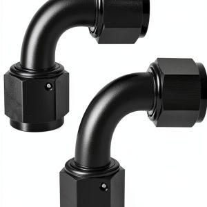 EVIL ENERGY AN12 90 Degree Aluminum Fuel Fitting Union 2-Piece Set-0