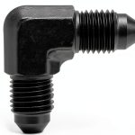 EVIL ENERGY 3AN Male Flare Coupler Black Aluminum 3/8 UNF Union-0