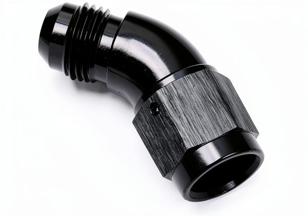AN6 Swivel Adapter Podavelle Black 45 to 90 Degree Aluminum Fitting-1
