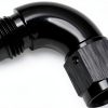 AN6 Swivel Fuel Adapter by Podavelle 90 Degree Black Aluminum 6AN-3