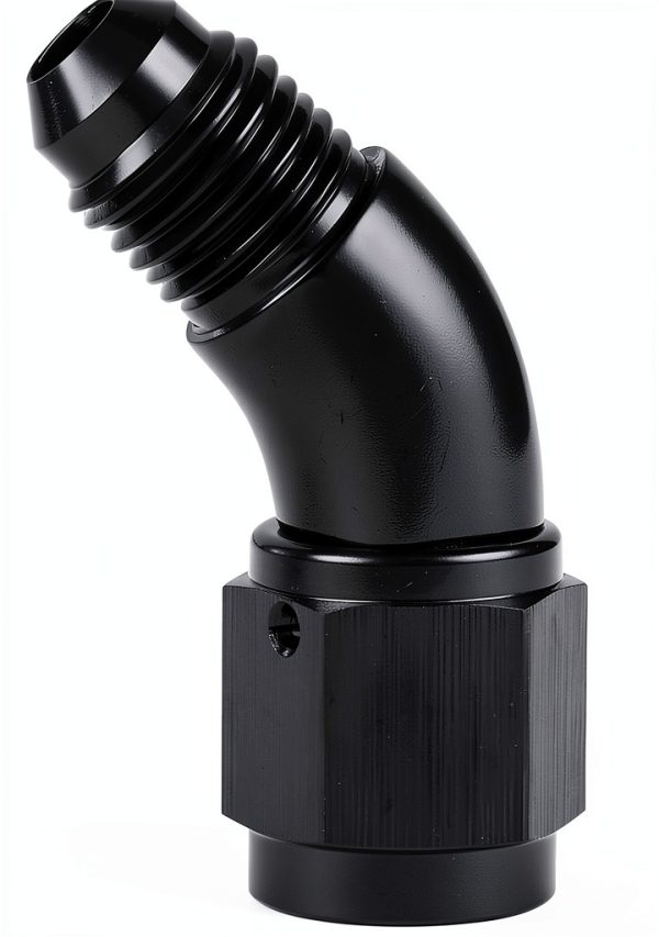Podavelle AN4 45 Degree Swivel Fuel Adapter Black Aluminum 4AN-0