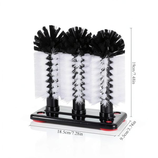 Water Bottle Cleaning Brush IANFAN 2 Pack Suction Base 3‑Head Bristles-1
