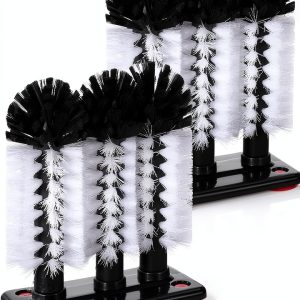 Water Bottle Cleaning Brush IANFAN 2 Pack Suction Base 3‑Head Bristles-0