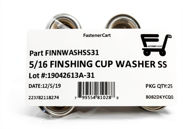 5/16 Stainless Steel Finishing Washers FAS Cup Countersunk 25pcs-2